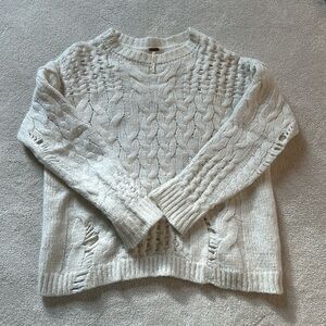 Free People Distressed Wool Blend Sweater